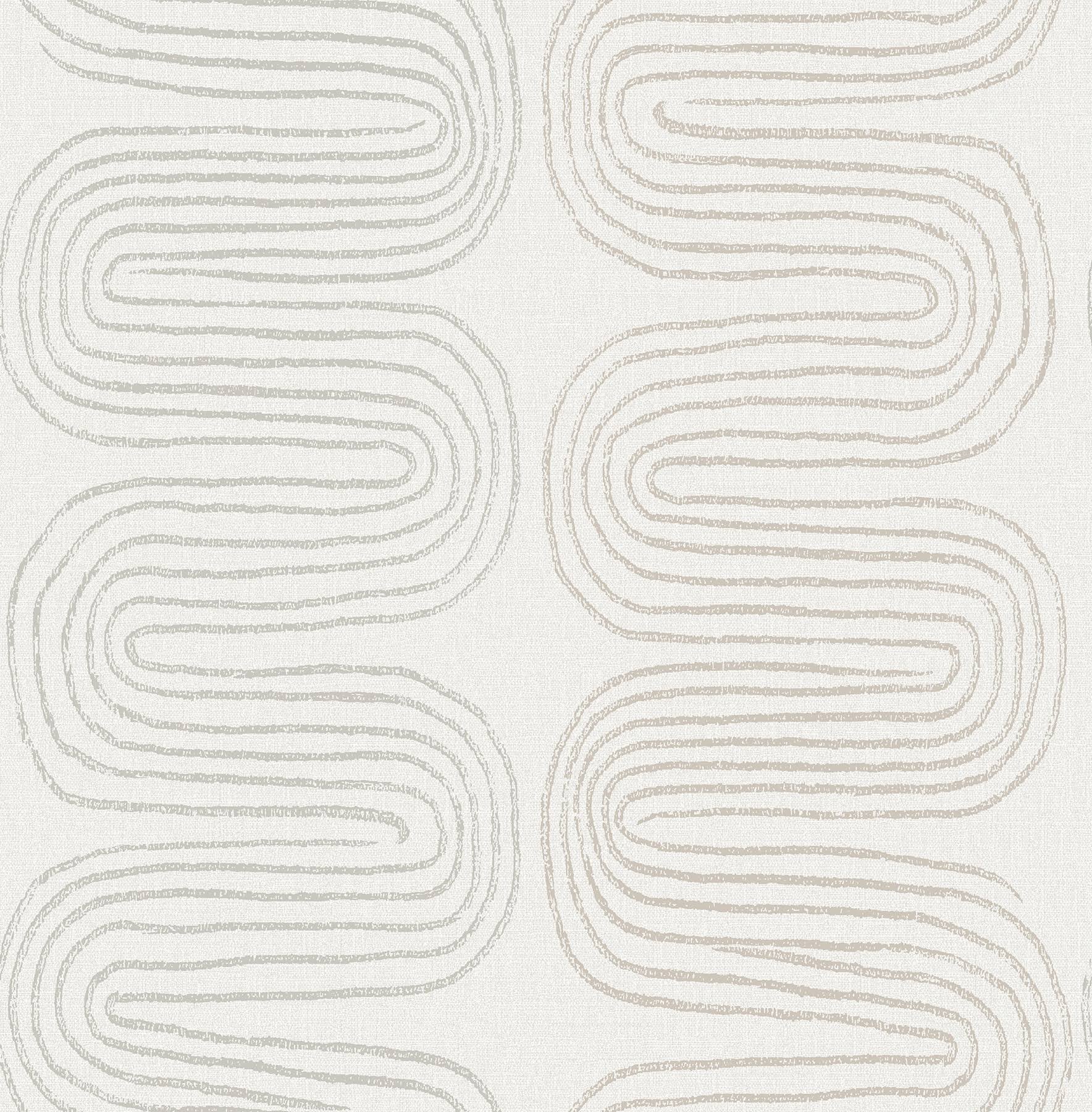 Zephyr Grey Abstract Stripe 2793-24742 Brewster Wallpaper