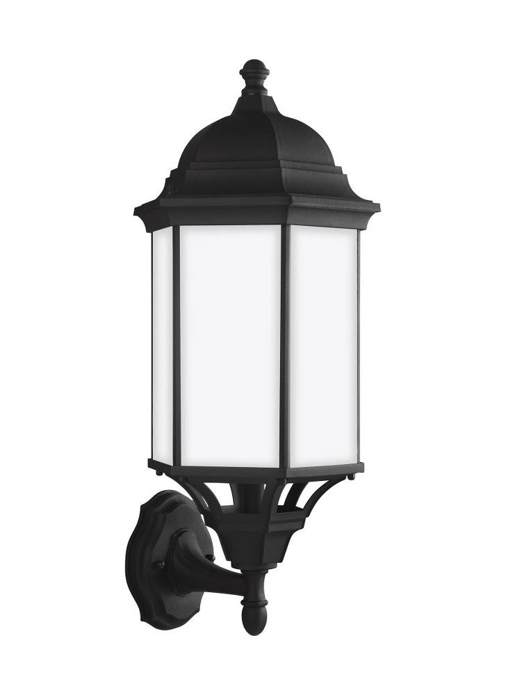 Rachel Drive - 1 Light Large Outdoor Wall Lantern Black Finish with Satin Etched Glass-Bailey