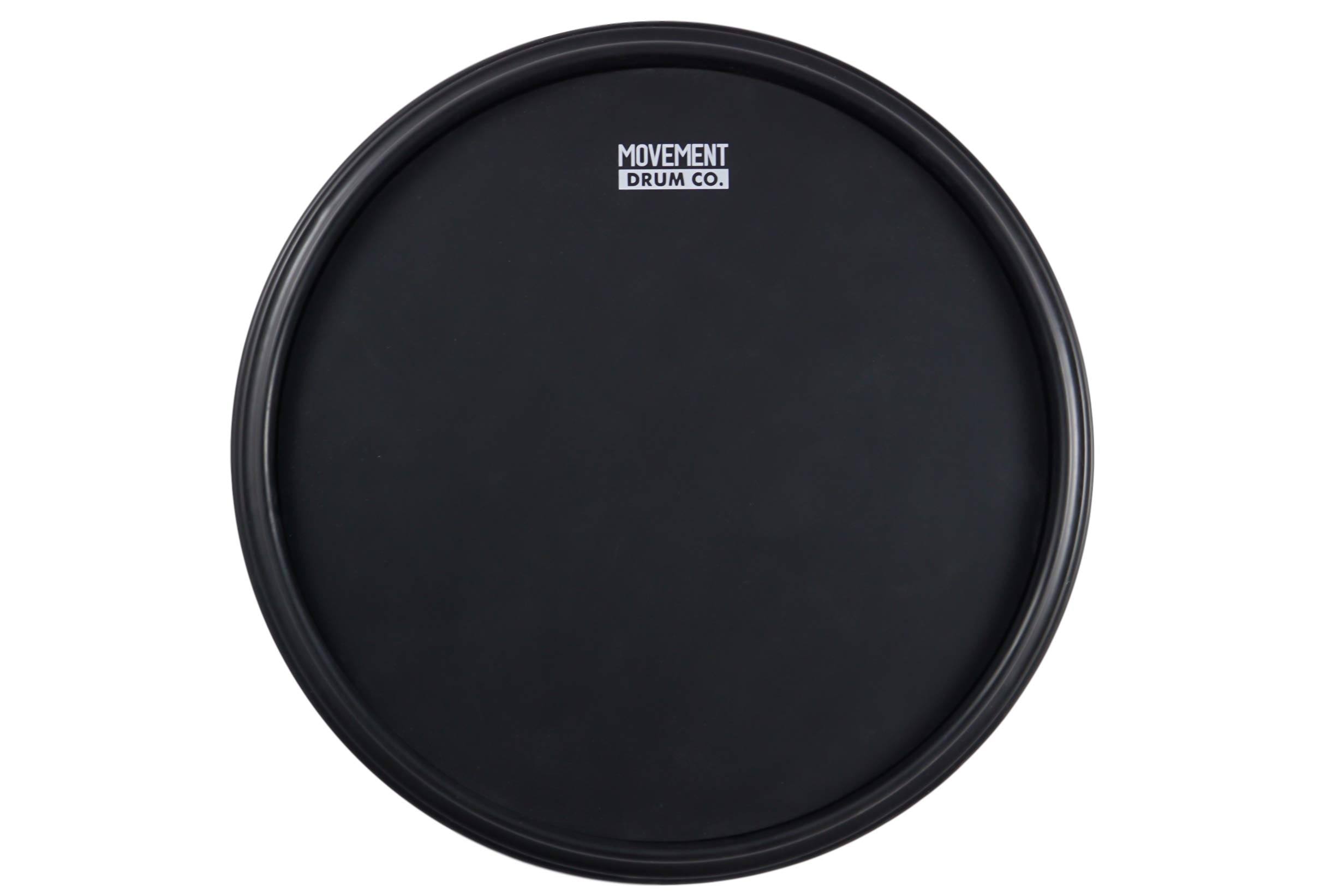 The 12-Inch Double Sided Premium Practice Drum Pad, 4-in-1 Laminate + CONDITIONING - Fully Rimmed with Four Different Hitting Su