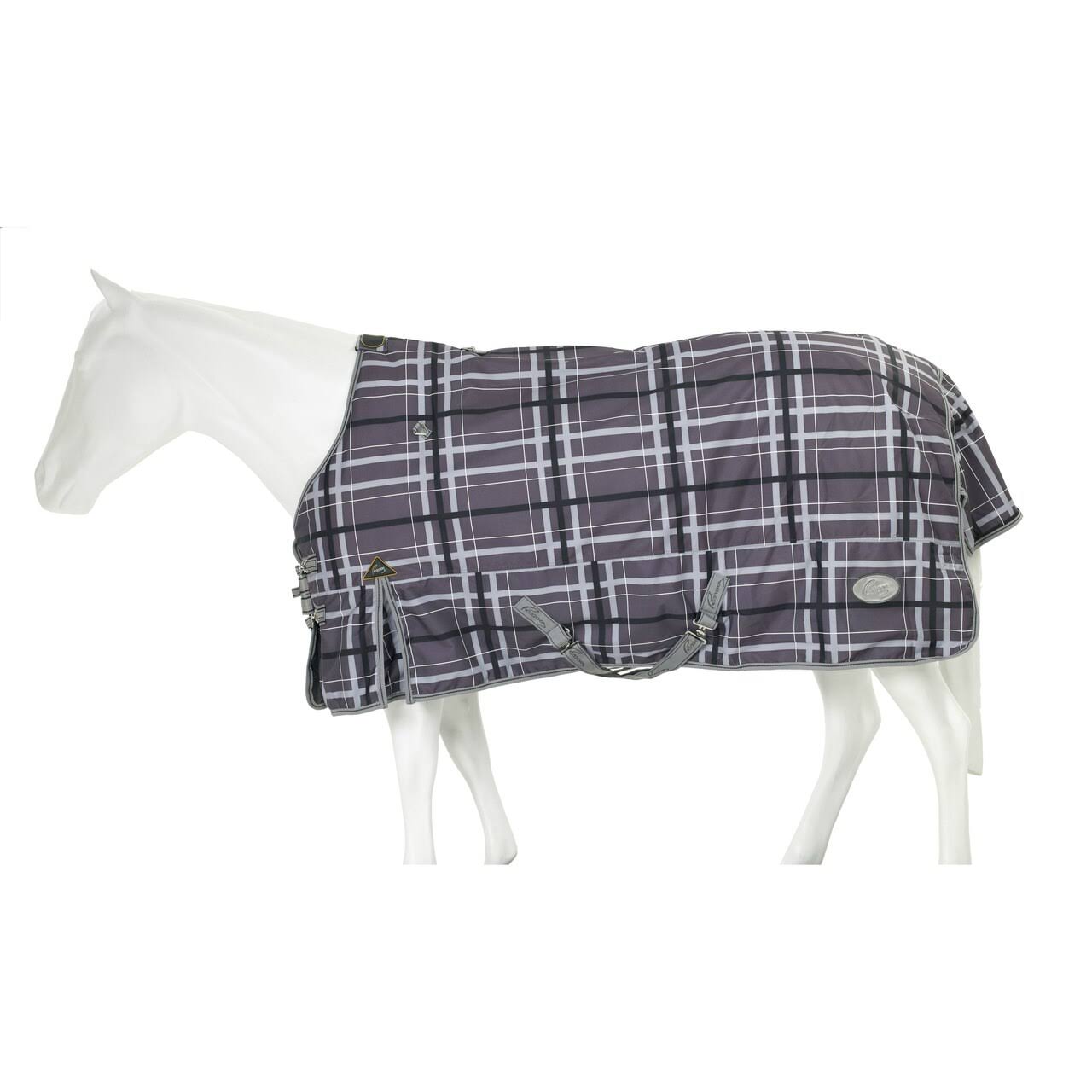 Pessoa Alpine 1200D Turnout Sheet - 76 / Black/Clay Plaid