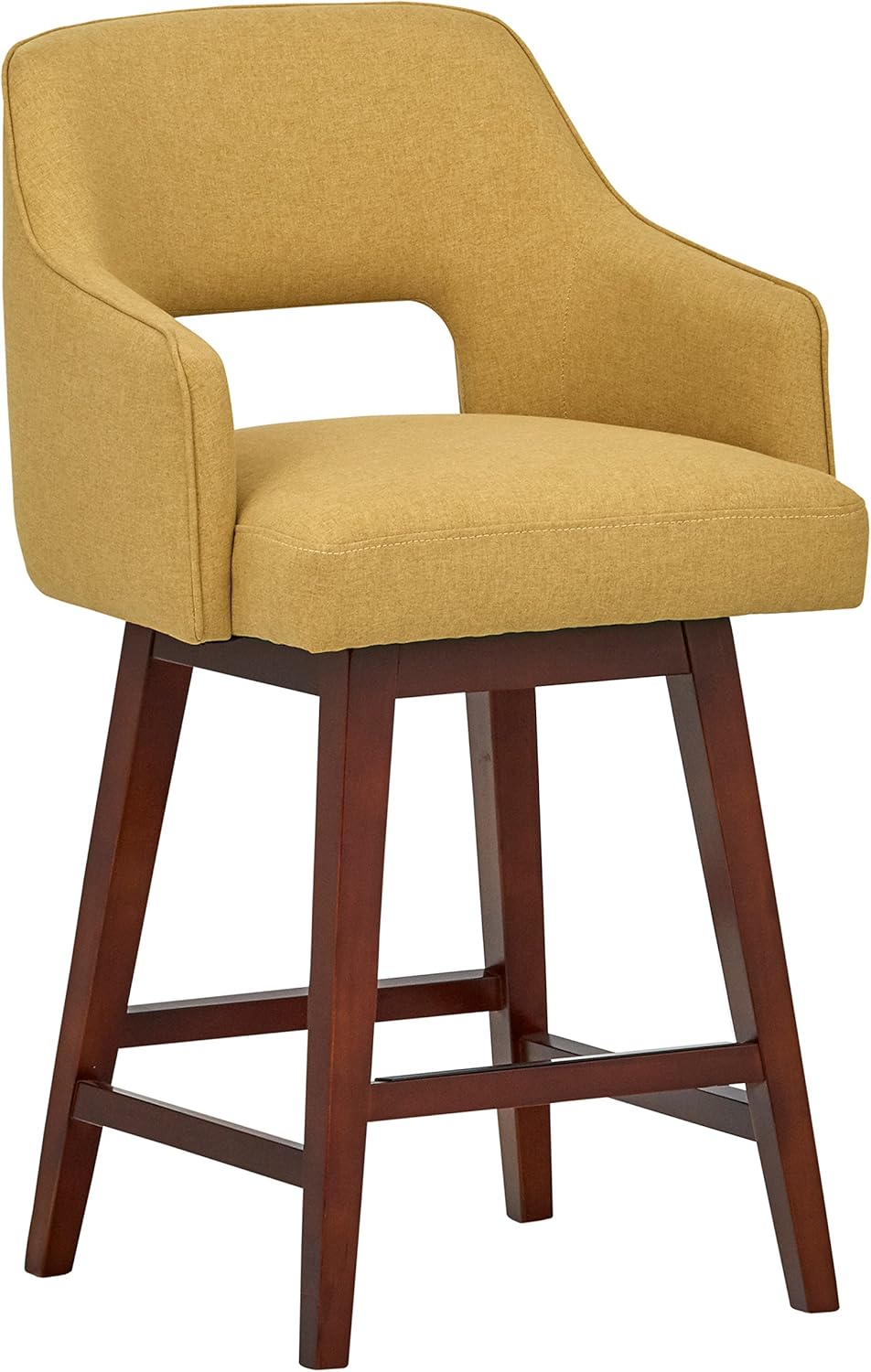 Amazon Brand &ndash; Rivet Malida Mid-Century Modern Open Back Swivel Kitchen Counter Height Stool, 37