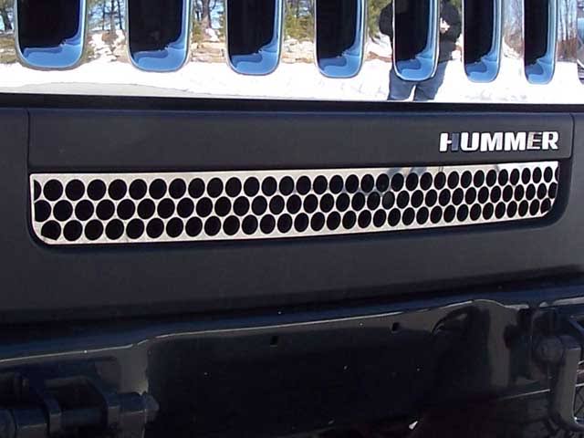 Stainless Steel Grille Accent 1pc Fits 2006-2009 Hummer H3 HV46306 QAA Default Title