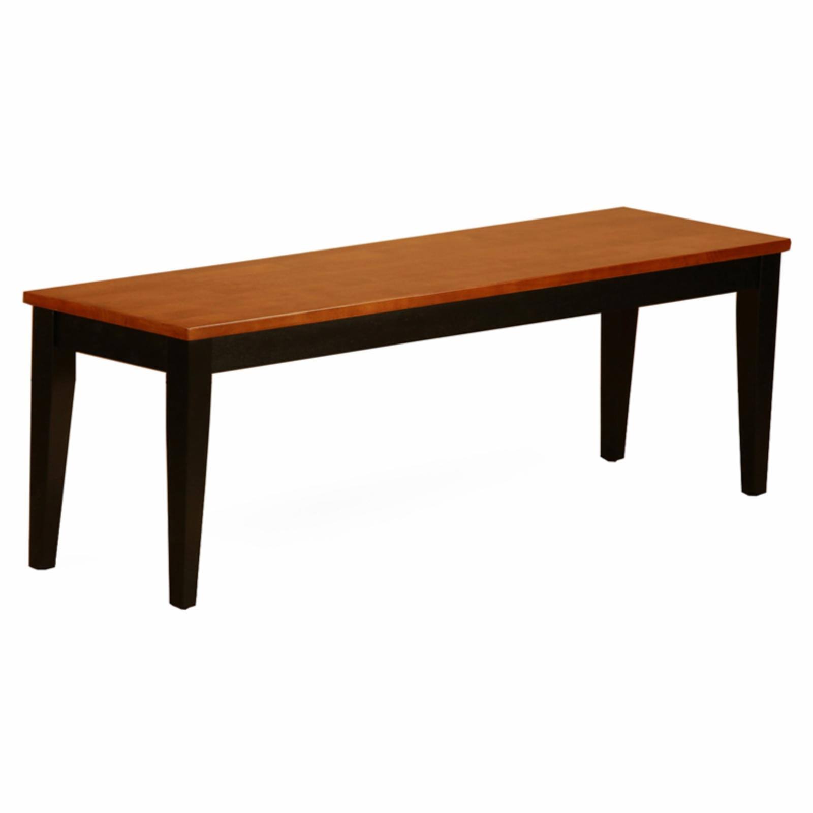 East West Furniture NIB Nicoli Dining Bench with Wood SEAT, Black u0026 Cherry