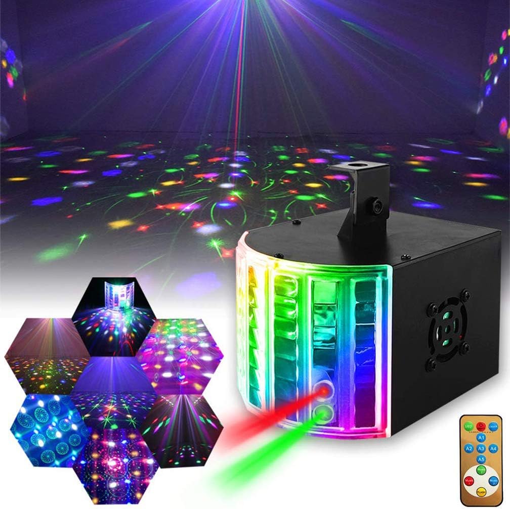 Stage Lights Derby Lights Party Lights XinChen DJ Lights Sound Music Activated Strobe Effect Mini Stage Light Projection lamp 3Modes DMX512 Disco Dance Party Show Wedding Birthday Christmas