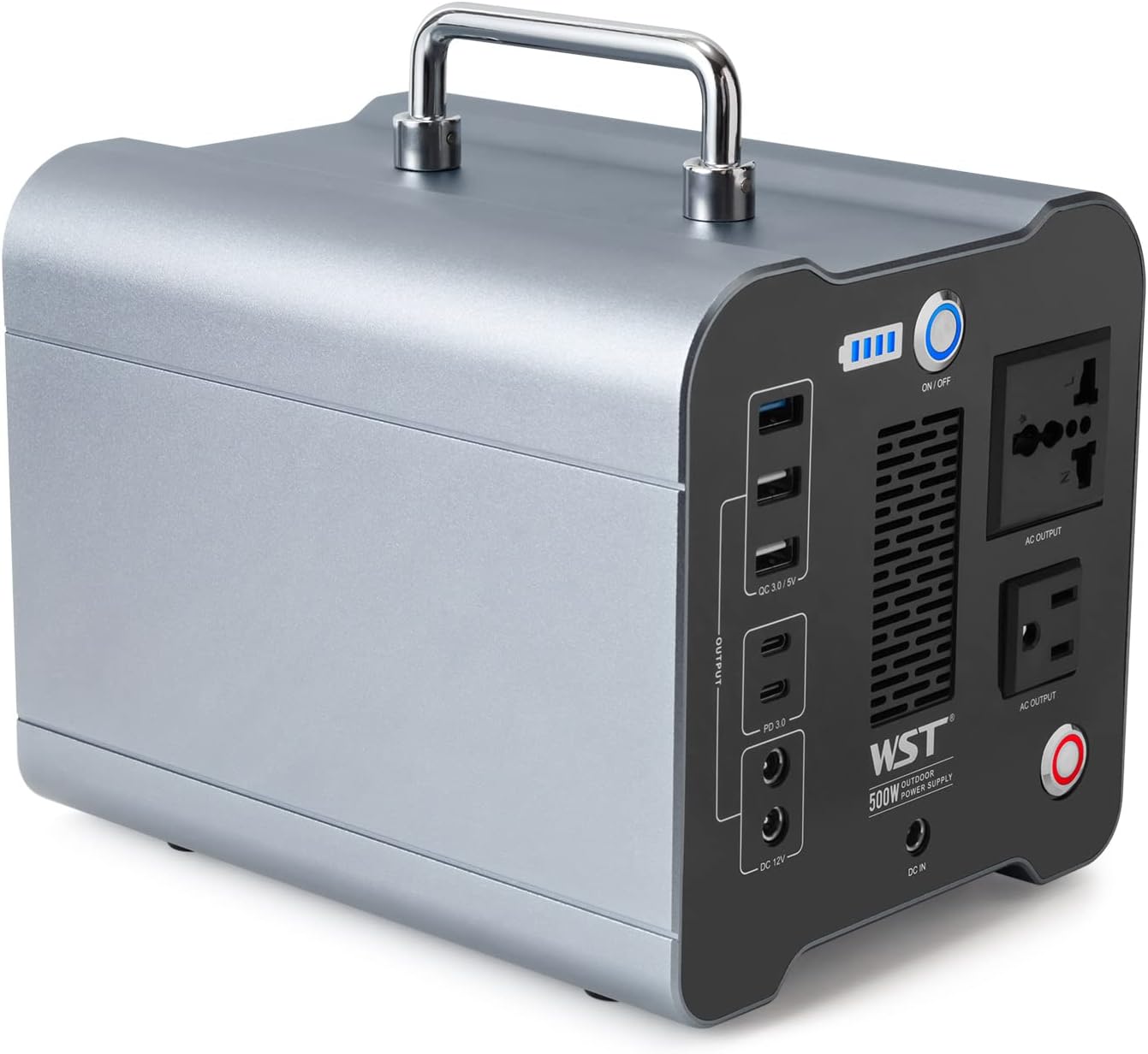 Portable Power Station, Energy Storage Power Bank Backup Lithium Battery, 110V/300W Pure Sine Wave AC Outlet, Solar Generator (Solar Panel Not Included) for Outdoors Camping Travel Hunting,Blackout