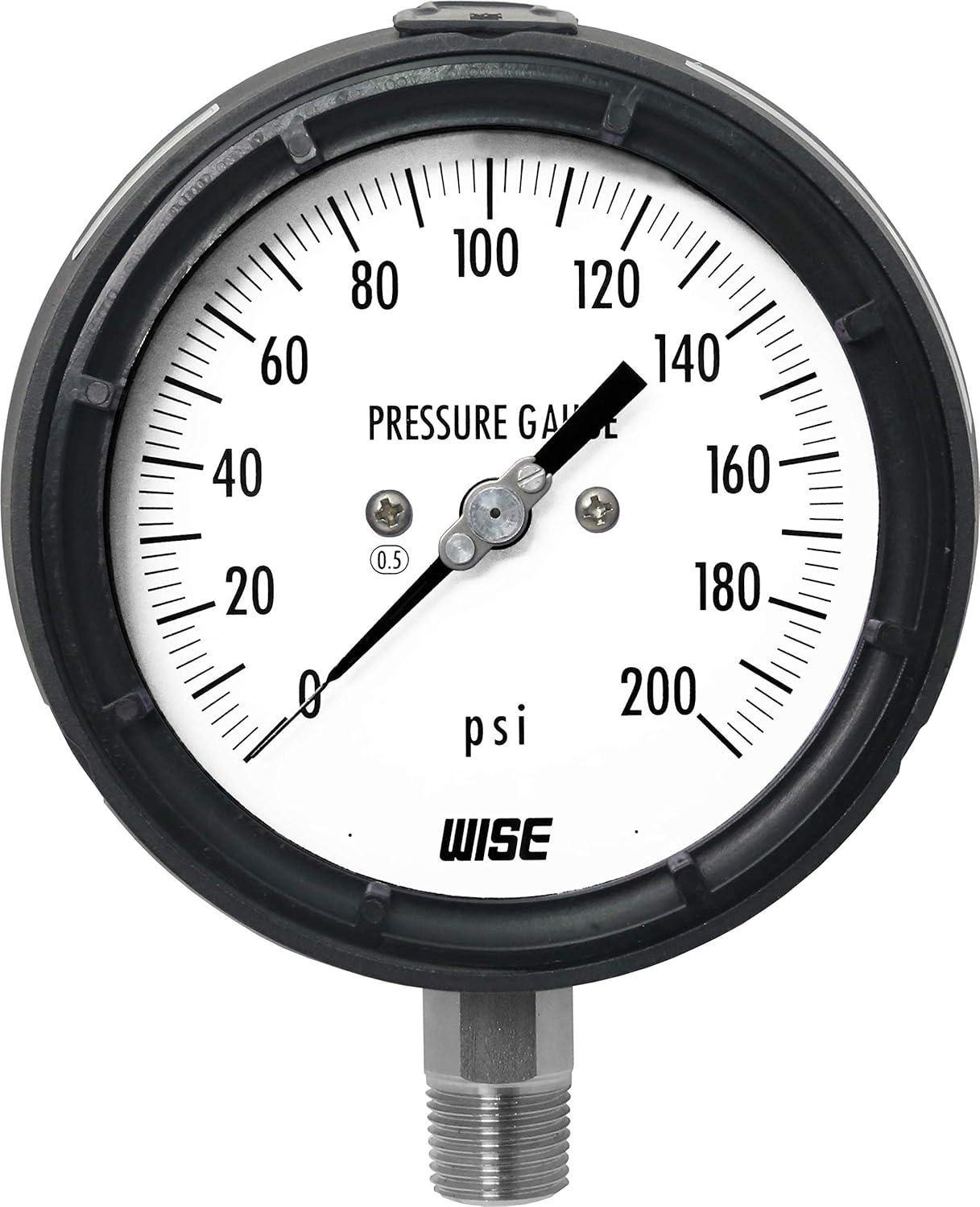 WISE Solid Front Type Pressure Gauge with thermoplastic case P359 125mm(4-1/2