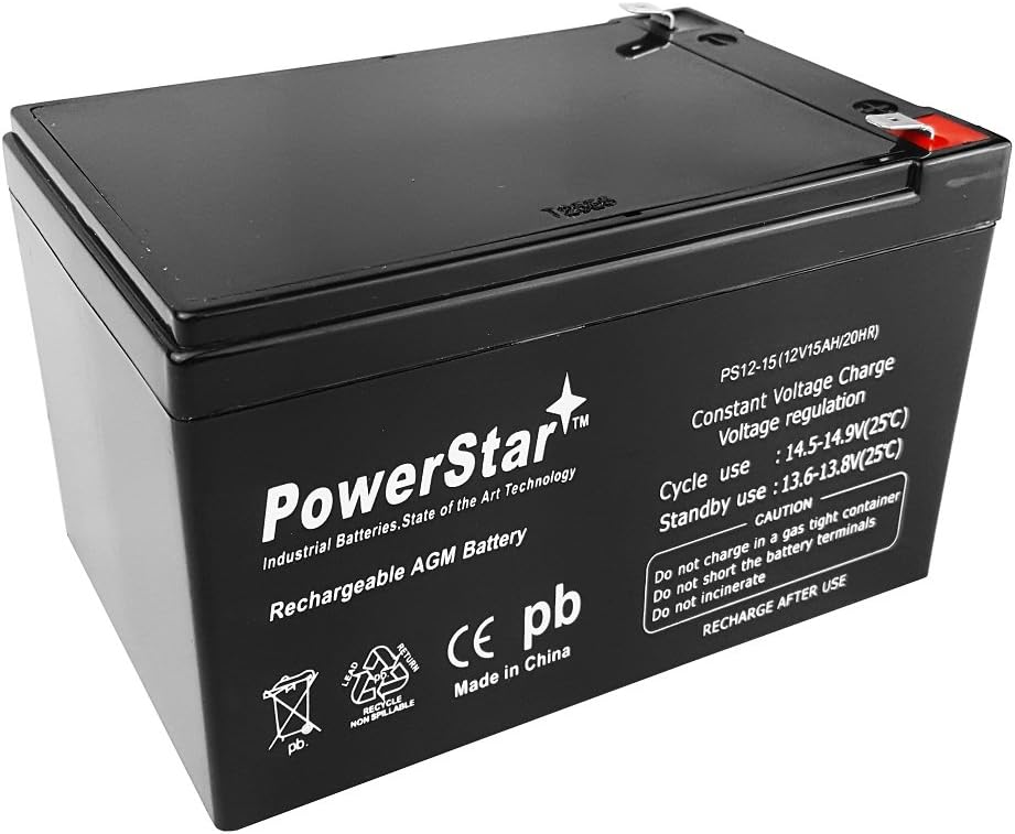12V 15AH SLA Battery for Razor Dirt Rocket/ePunk Extended Power and Warranty Pack of 2