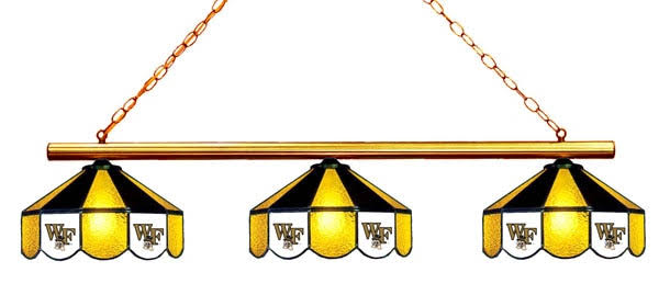 Wake Forest Demon Deacons Stained Glass 3-Light Game Table Light