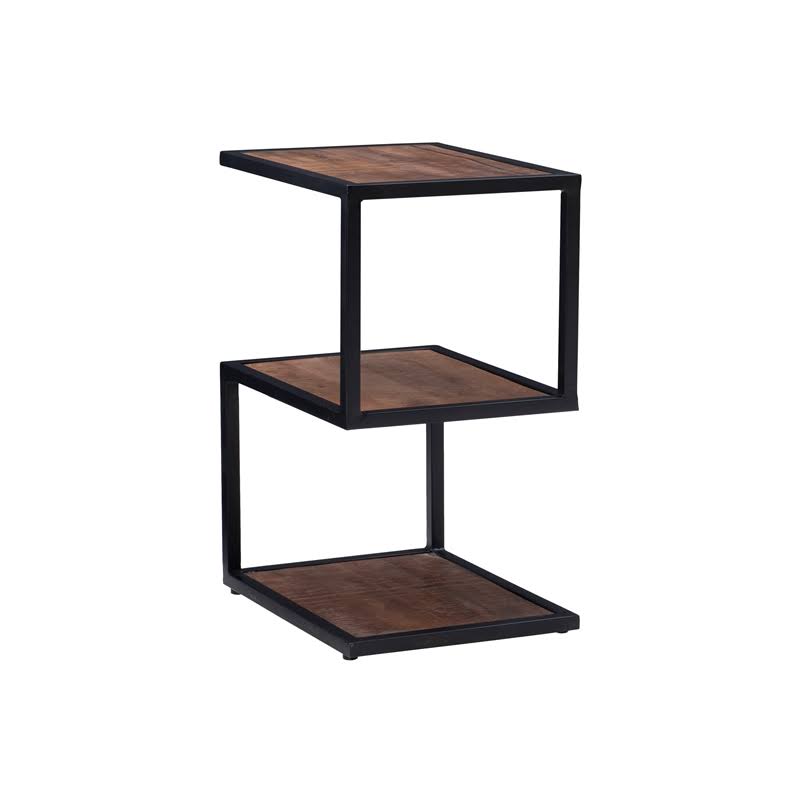Powell Ellery Metal and Wood Accent Table in Black - PCYMX268