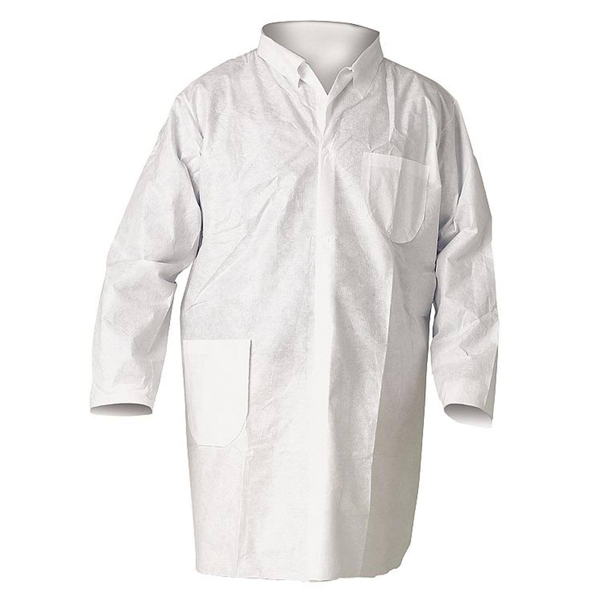 Kleenguard White Disposable Lab Coat,XL, Pack of 25