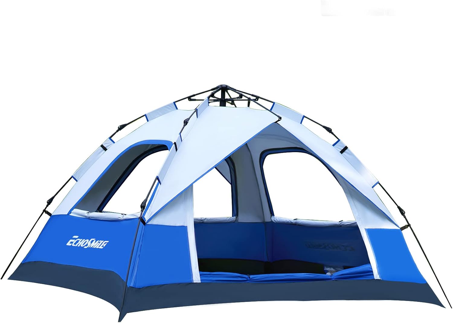 Echosmile Instant Pop-Up Camping Tent, 4 Person Tent, Family Tents for Camping, Portable Automatic Tent, Water Resistance Dome Tent, Easy Set up Windproof Outdoor Backpacking Tent for Hiking Camping