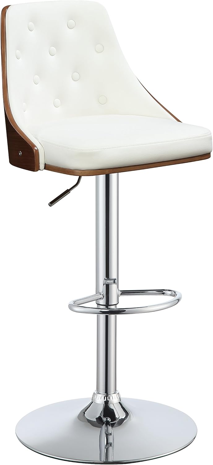 ACME Camila Adjustable Stool w/Swivel (1Pc) - 96750 - Linen & Walnut - 25