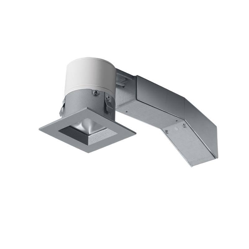 RAB REMODELER 2 inch Square 8W 2700K Dimmable Triac 20 Degree 1/2 inch Trim Silver Ring (RDLED2S8-20YY-TS)
