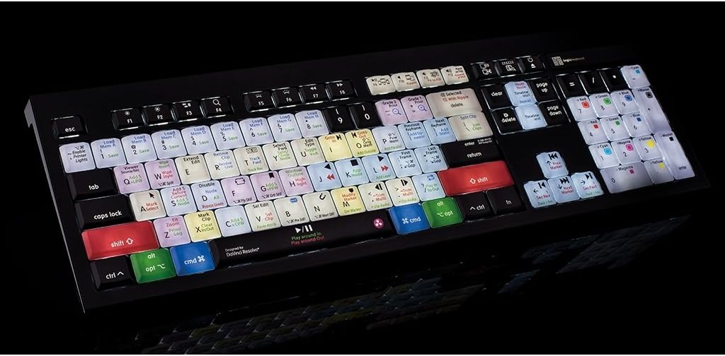 LogicKeyboard keyboard compatible with DaVinci Resolve 14 Mac - LKBU-RES14-AMBH-US
