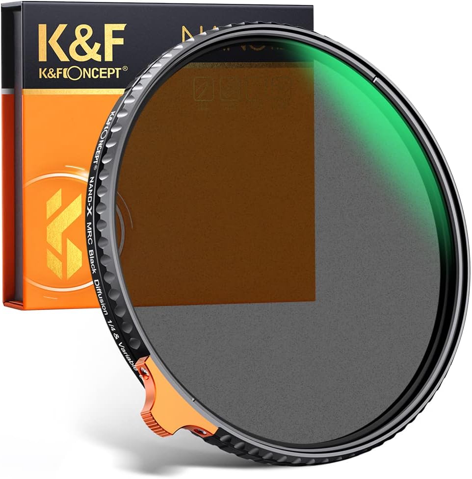 K&F Concept 67mm Black Diffusion 1/4 Effect & Variable ND2-ND32 ND Filter 2-in-1 for Camera Lens with 28 Multi-Layer Coatings (Nano-X Series)