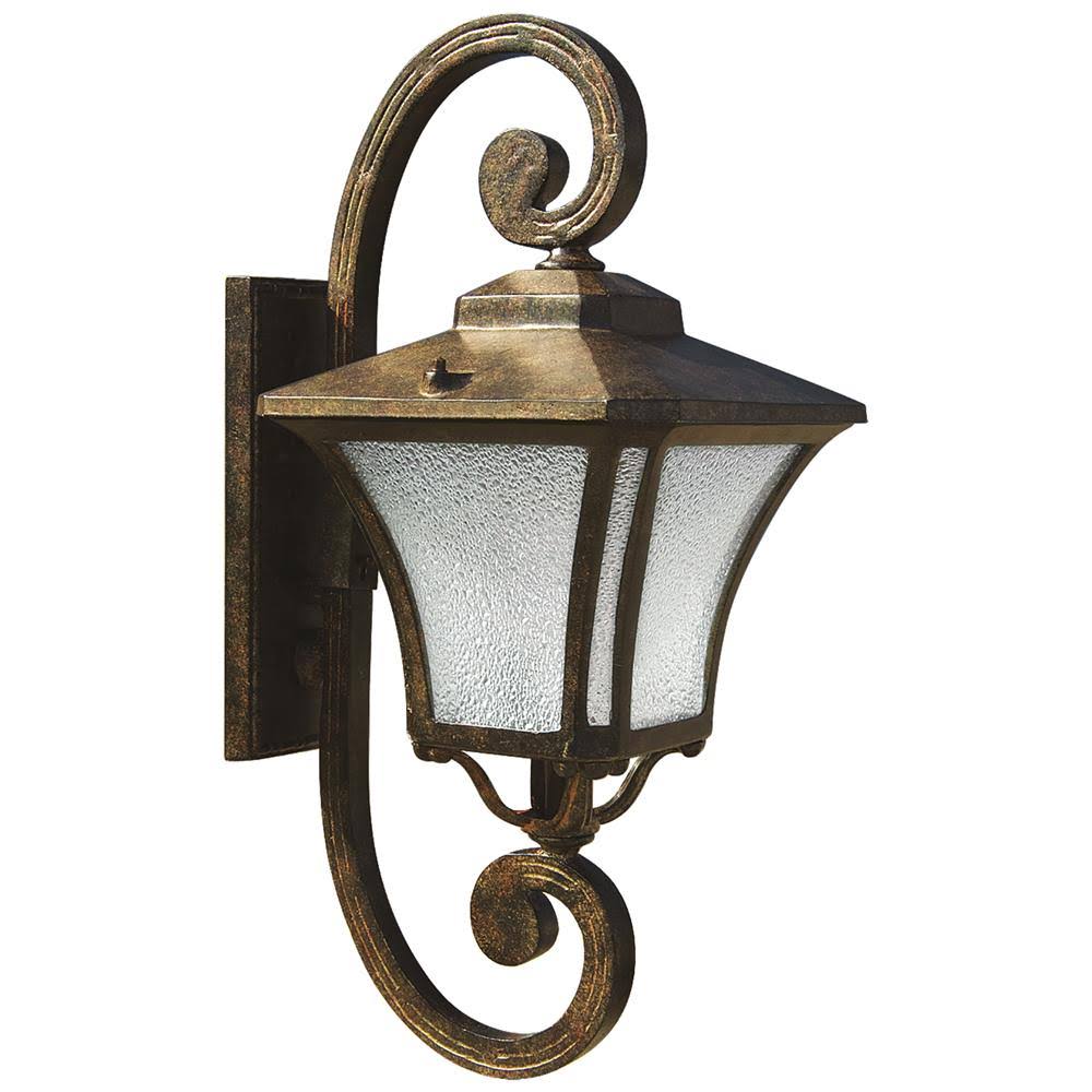 Dabmar Lighting GM218-DS 26 Watt Dl-S26-Gu24 120 V Large Wall Fixture with Textured Glass Lens Black Bronze Dark Bronze Stone u0