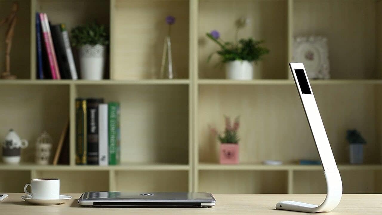 Ivomax Cordless Multi-Function LED Desk Lamp - Rechargeable 1800mAh Li-Ion Battery Powered - Reduces Eye Strain, 3 Modes, 18 Light Settings, Compact and Portable Design