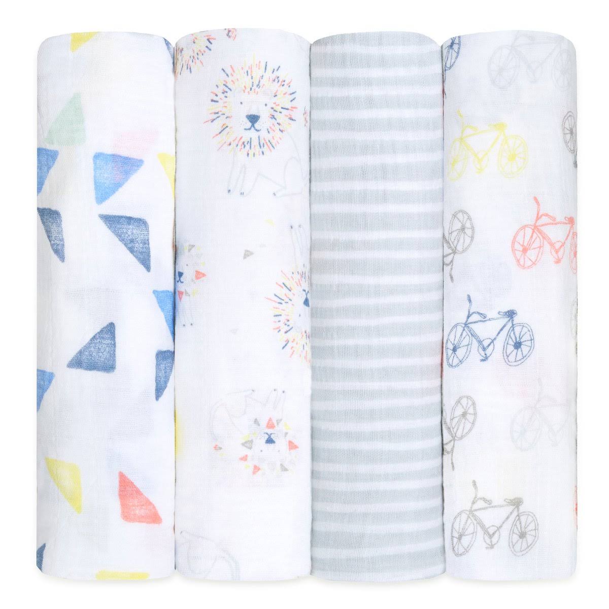 Aden + Anais Pack of 4 Leader of The Pack Classic Swaddles
