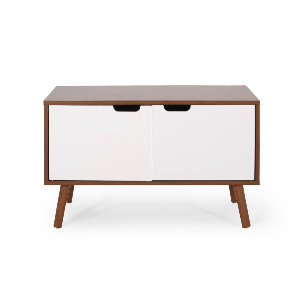 Noble House Pickfair Walnut Accent Cabinet with Doors, Brown 311435