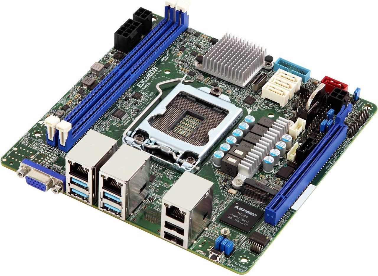 ASRock Rack E3C246D2I Mini-ITX Server Motherboard