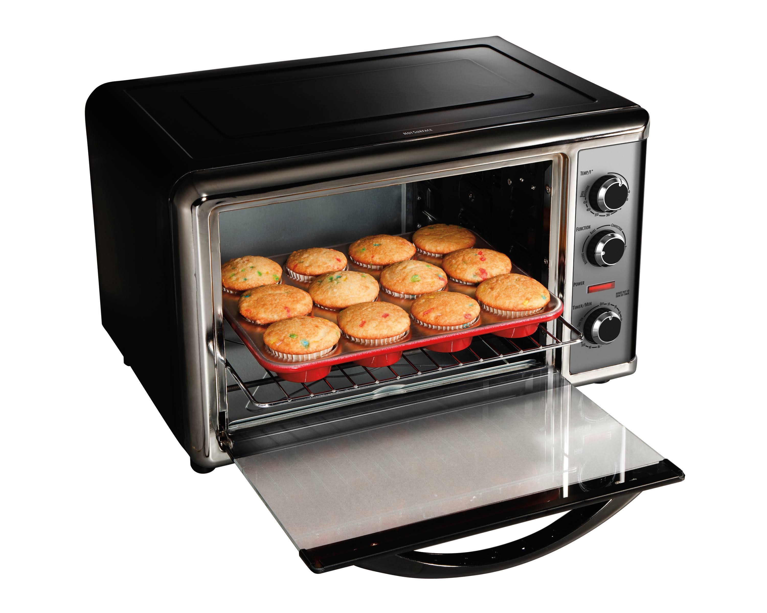 Hamilton Beach Countertop Oven with Convection and Rotisserie, Black
