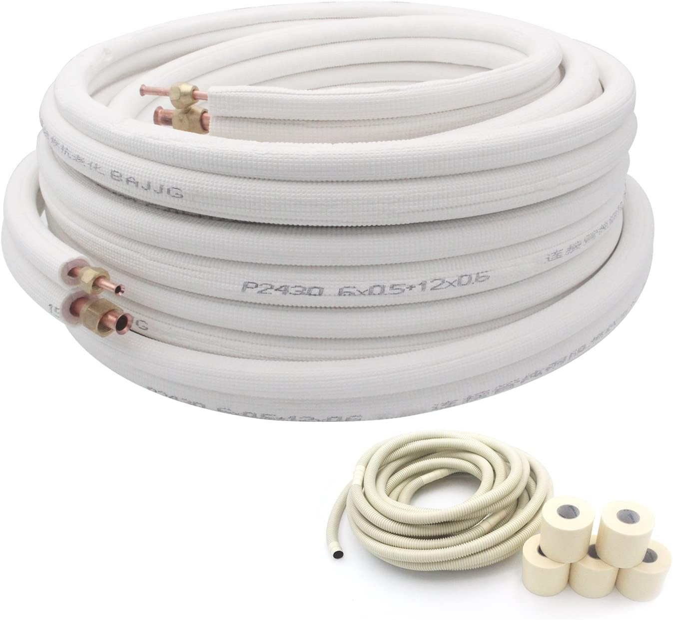 50 Ft Air Conditioning Copper Tubing Pipe Extension, 1/4