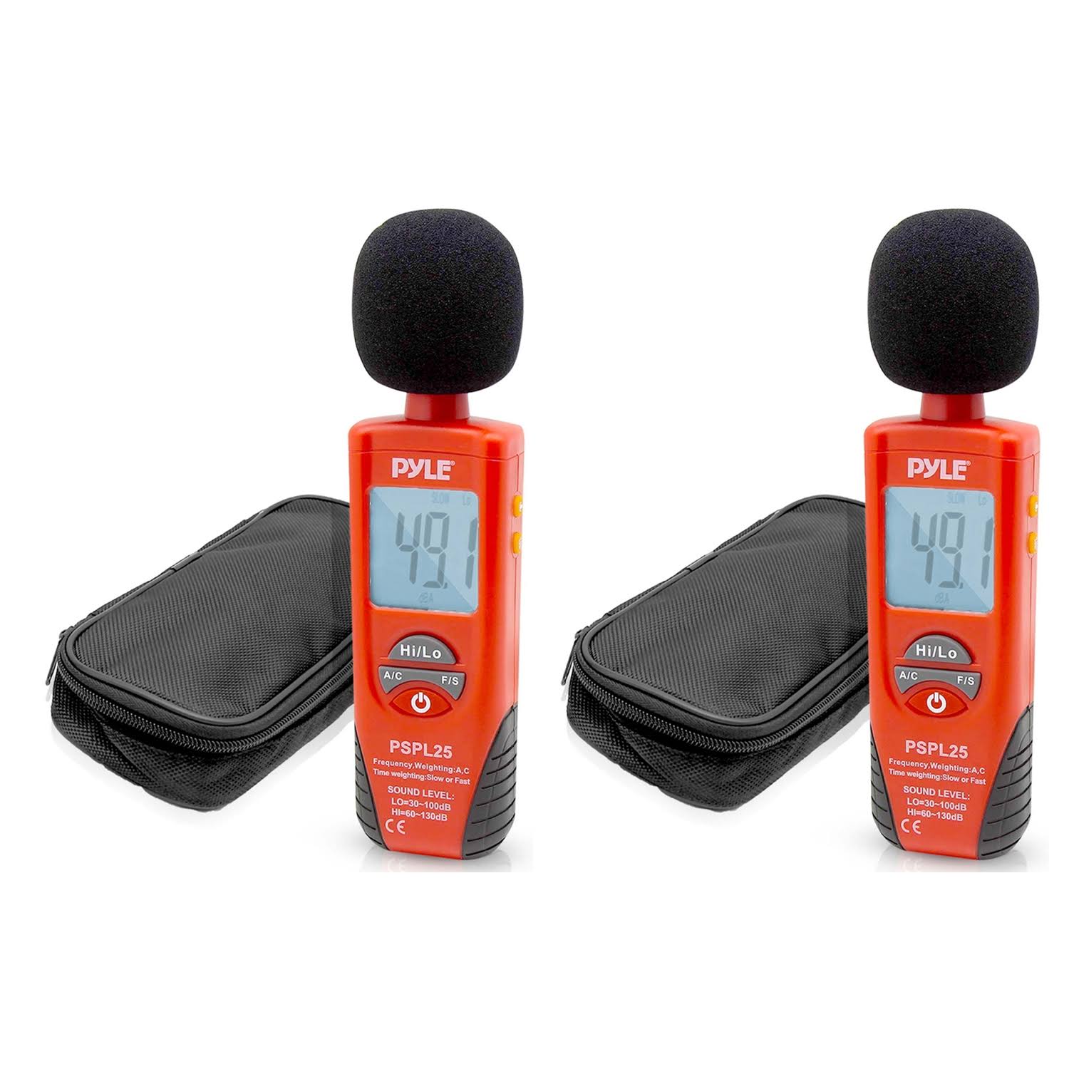 Pyle Pspl25 Sound Decibel Level Meter w/ A u0026 C Frequency Weighting (2 Pack)