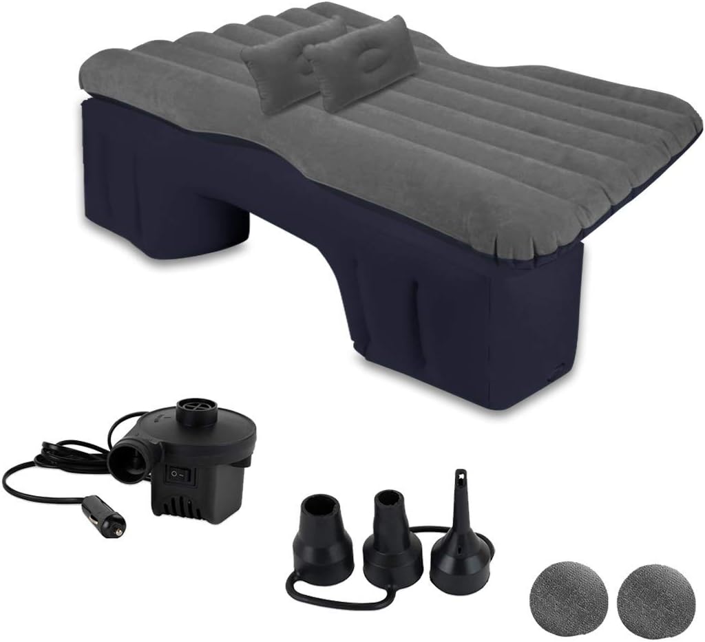 Truck and Car Air Mattress - Zento Deals Backseat Bed for Car - Premium Quality Portable Car Mattress with 2 Pillows Universal fit - Car Inflatable Mattress