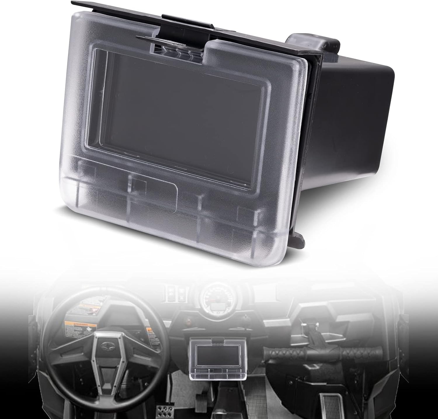 A & UTV PRO RZR Center Dash Storage Box,ABS Plastic Center Compartment Dry Box for 2014 2015 2016 2017 2018 Polaris RZR XP 4 1000 S 900 Accessories Pack of 2
