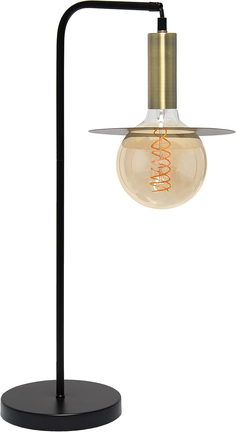 Simple Designs LT3341-BLK Orb Table Lamp, Black