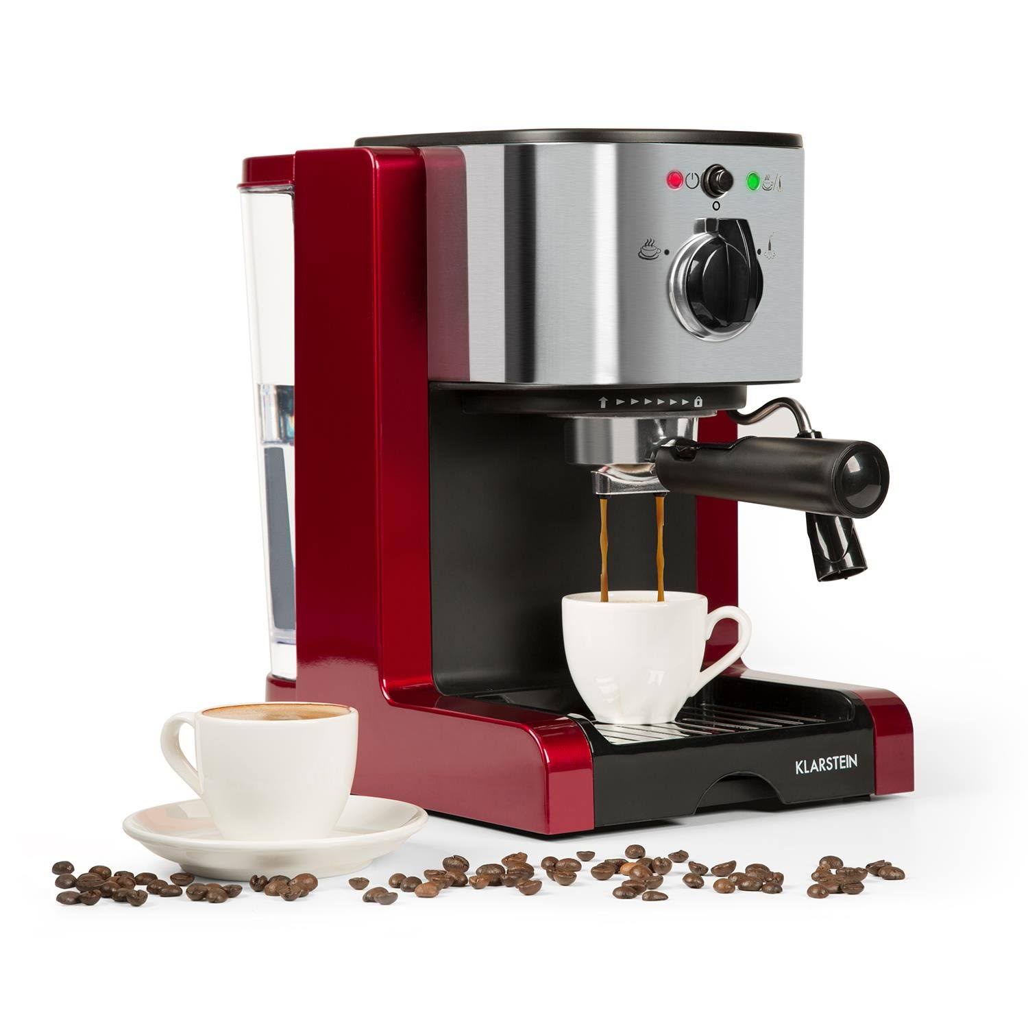 Klarstein Espresso Coffee Machine Automatic w/ Frother Passionata Rossa 20