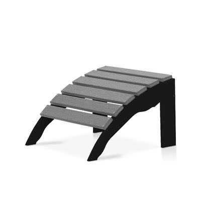 Holdrege Outdoor Ottoman Three Posts Color: Black/Driftwood Gray