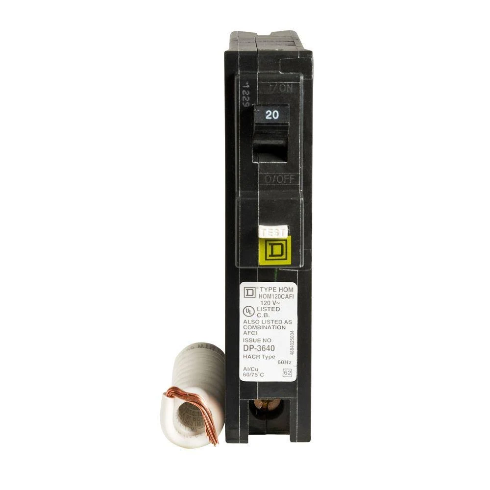 Square D Homeline 20 Amp Single-Pole Combination Arc Fault Circuit Breaker (12-Pack)