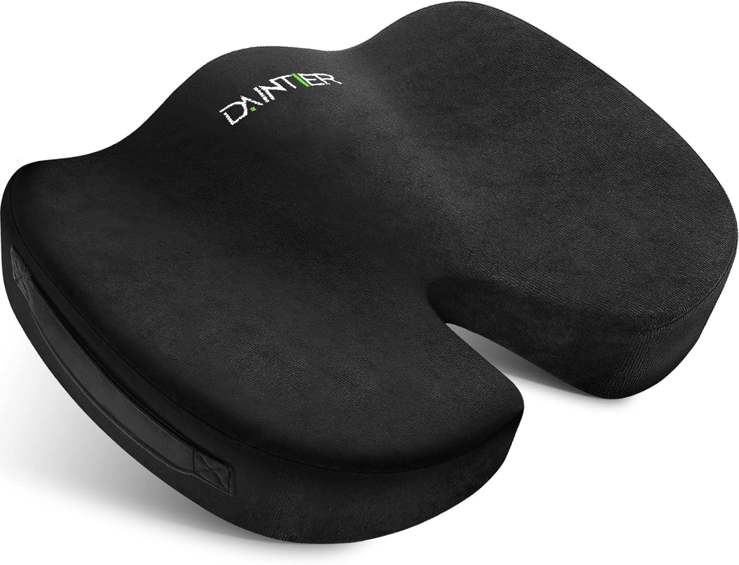 Seat Cushion Black- DAINTIER Comfort Soft Supportive Cushion - Ergonomic Butt Cushion, Wheel Chair Memory Foam Desk Pad for Long Sitting, Back Coccyx Tailbone Pain Relief &hellip;