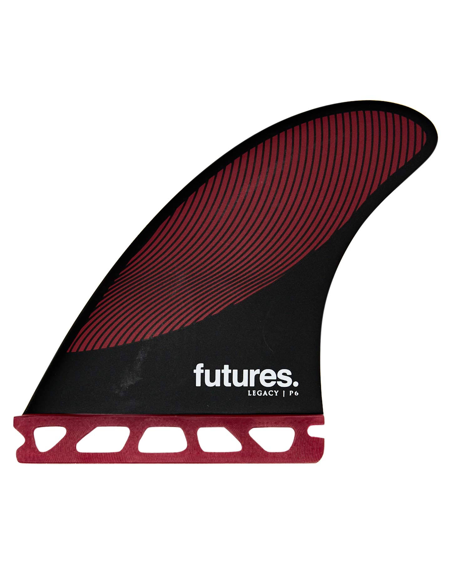 Futures P6 Legacy Thruster Fin Set Burgundy/Black