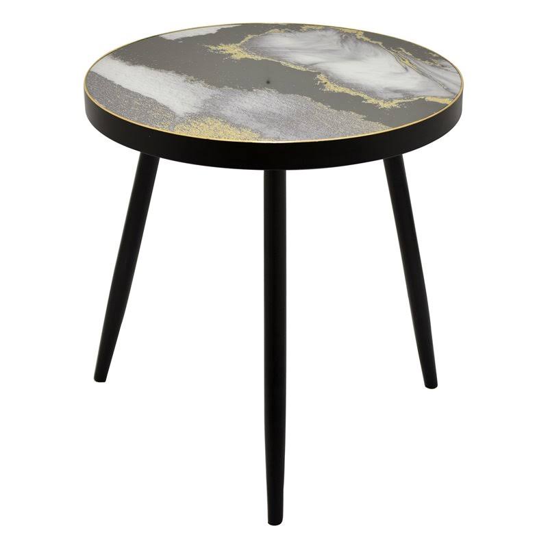 Plutus Brands PBTH93418 Wood Decorative Table in Black Wood
