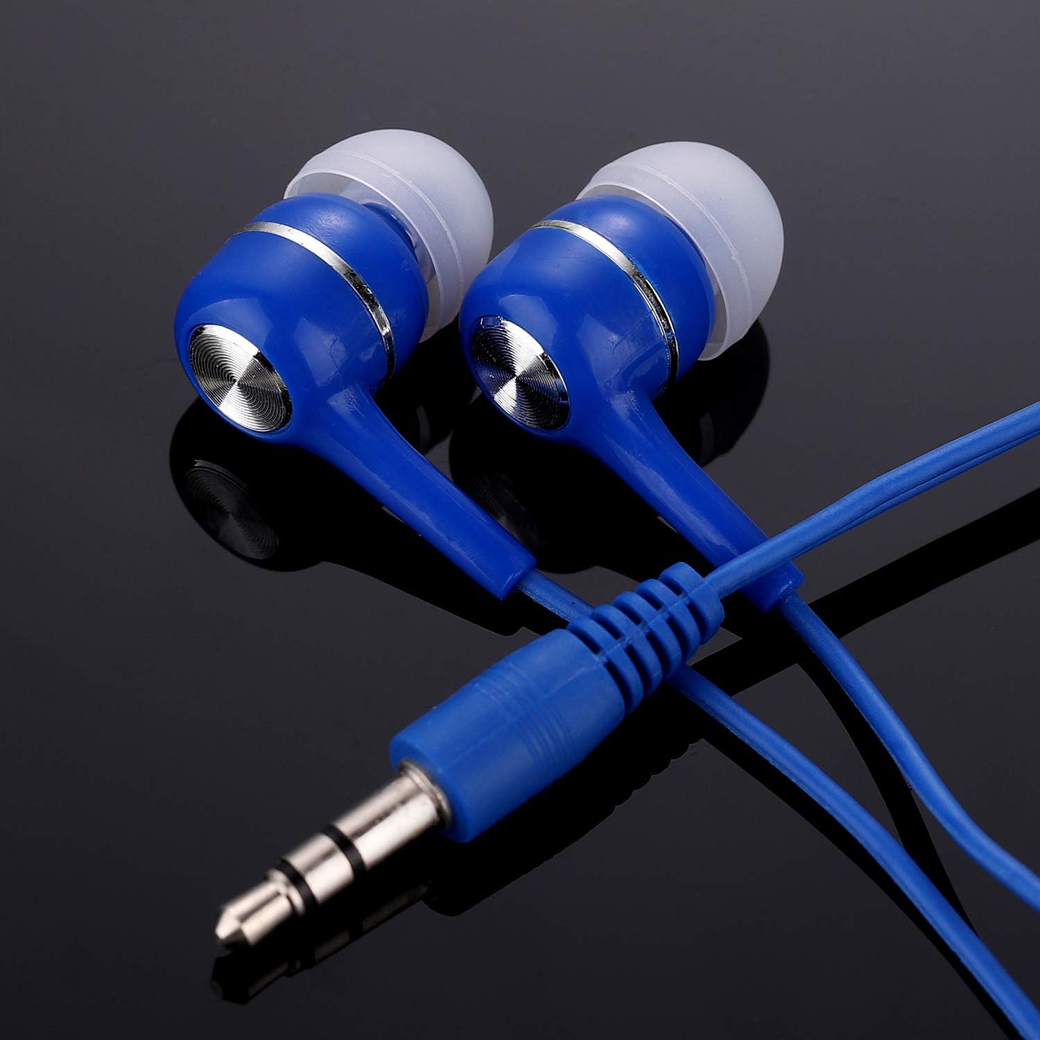 Wholesale Bulk Earbuds Headphones 100 Pack Multi Colored for School Classroom Students Kids Children Teen and Adult Pack of 2