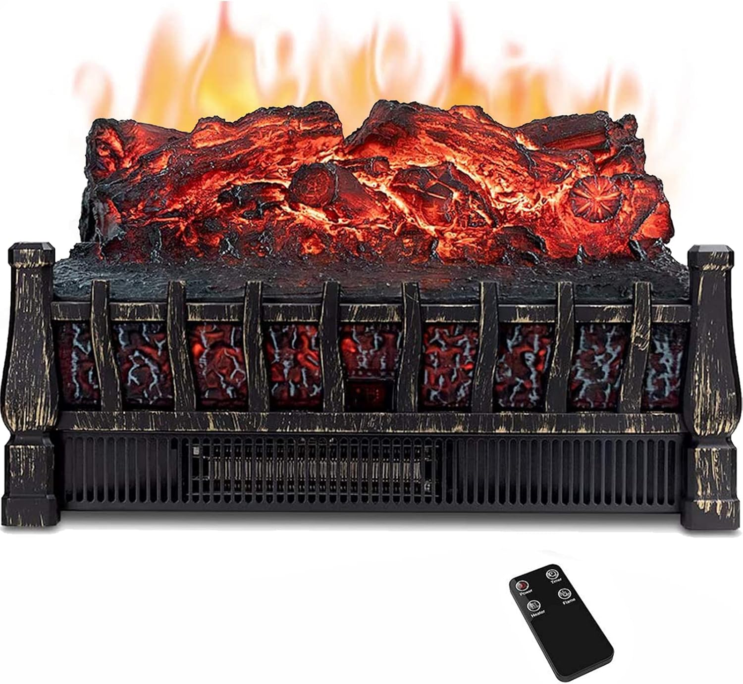 Waleaf Electric Fireplace Logs Set Heater, 21