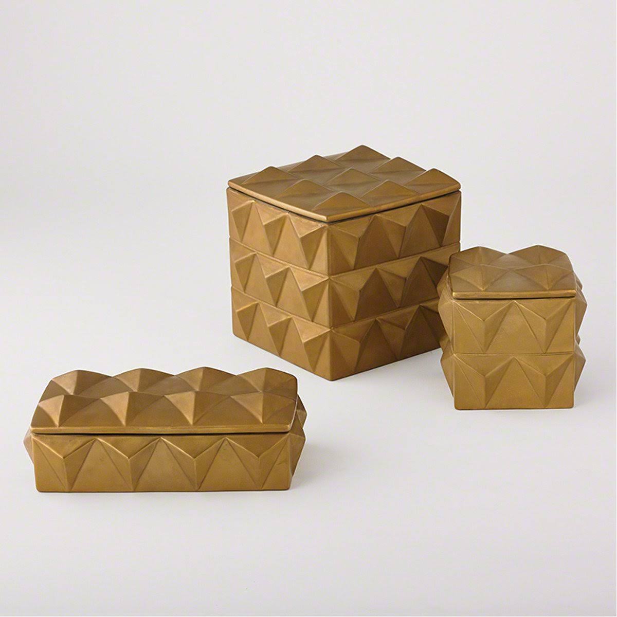 Global Views Braque Box - Matte Black-Small