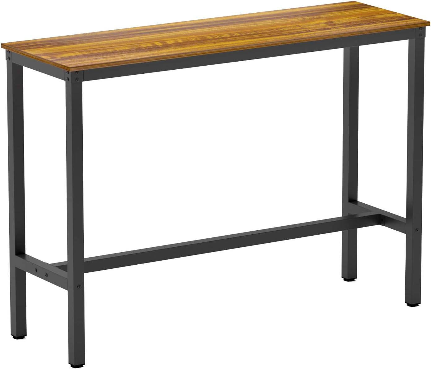 Teraves Bar Table with Solid Metal Frame,Counter Height Table Kitchen Bar Table for Dining Room,Living Room (55.11