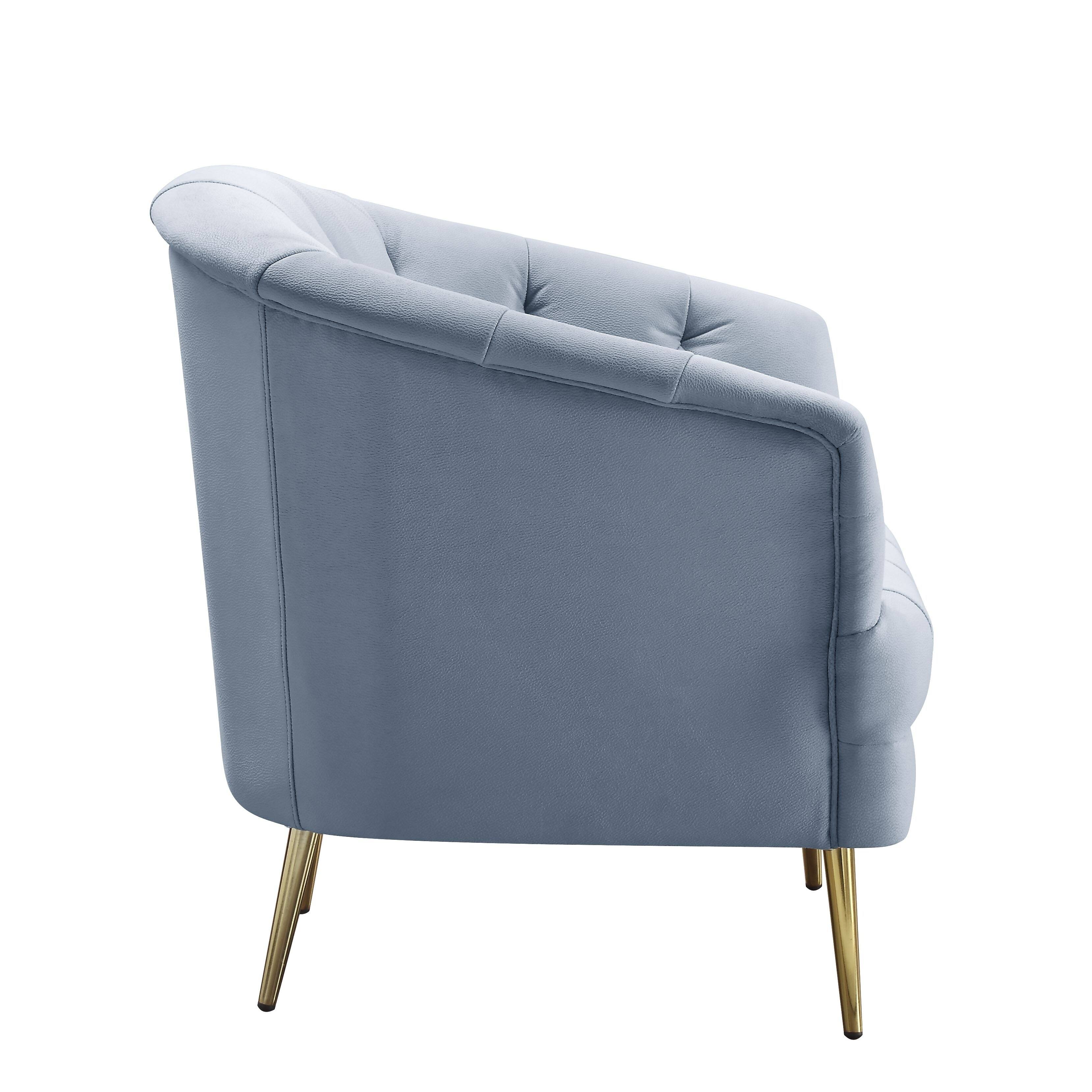 Acme Bayram Chair in Light Gray Velvet