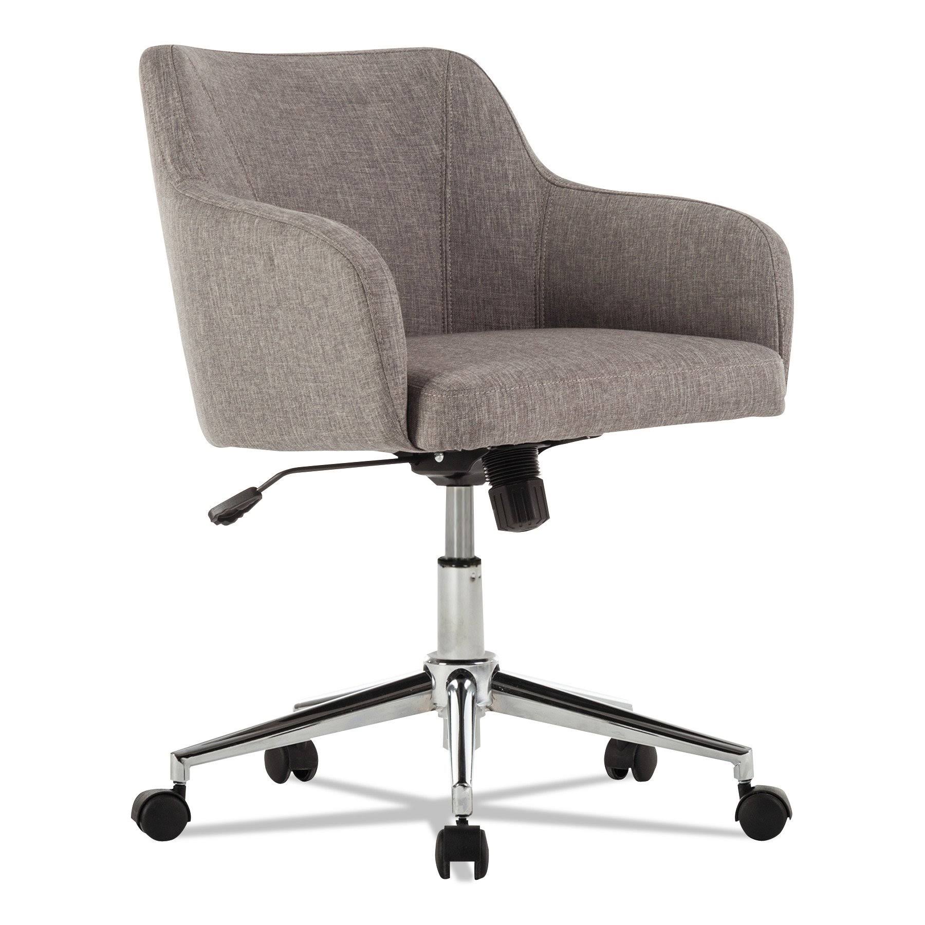 Alera Captain Series Gray Tweed Mid-Back Chair