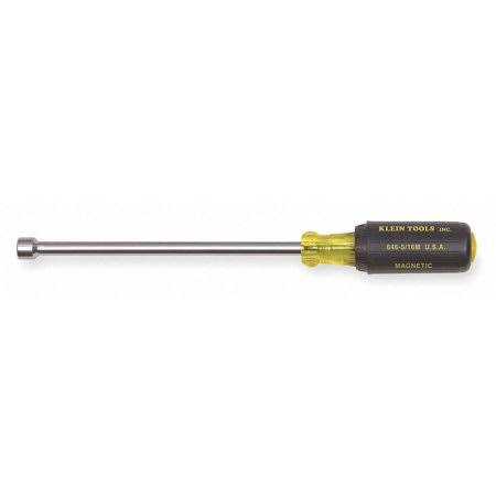 Klein 5/16 in Alloy Steel Nut Driver, Yellow with Black Grip - 646-5/16M