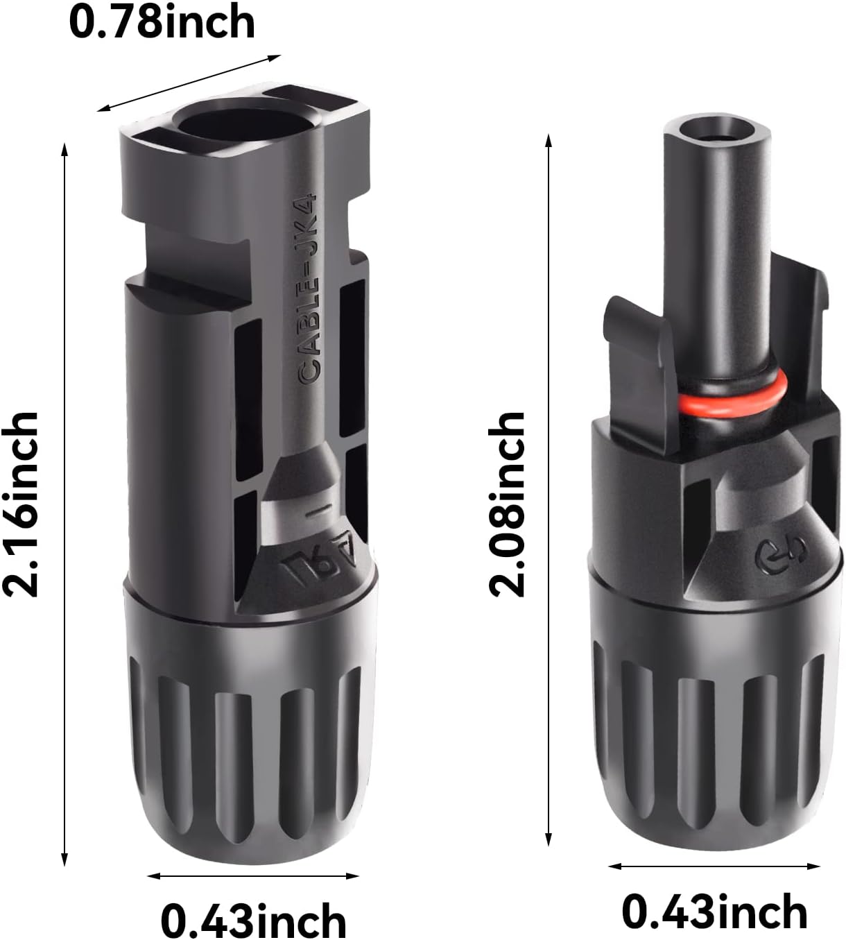 Goupchn 10 Pairs Solar Connectors Male Female with Dual Spanners, Solar Panel Cable Connectors, IP67 Waterproof Connector 1000V 30A Pack of 2