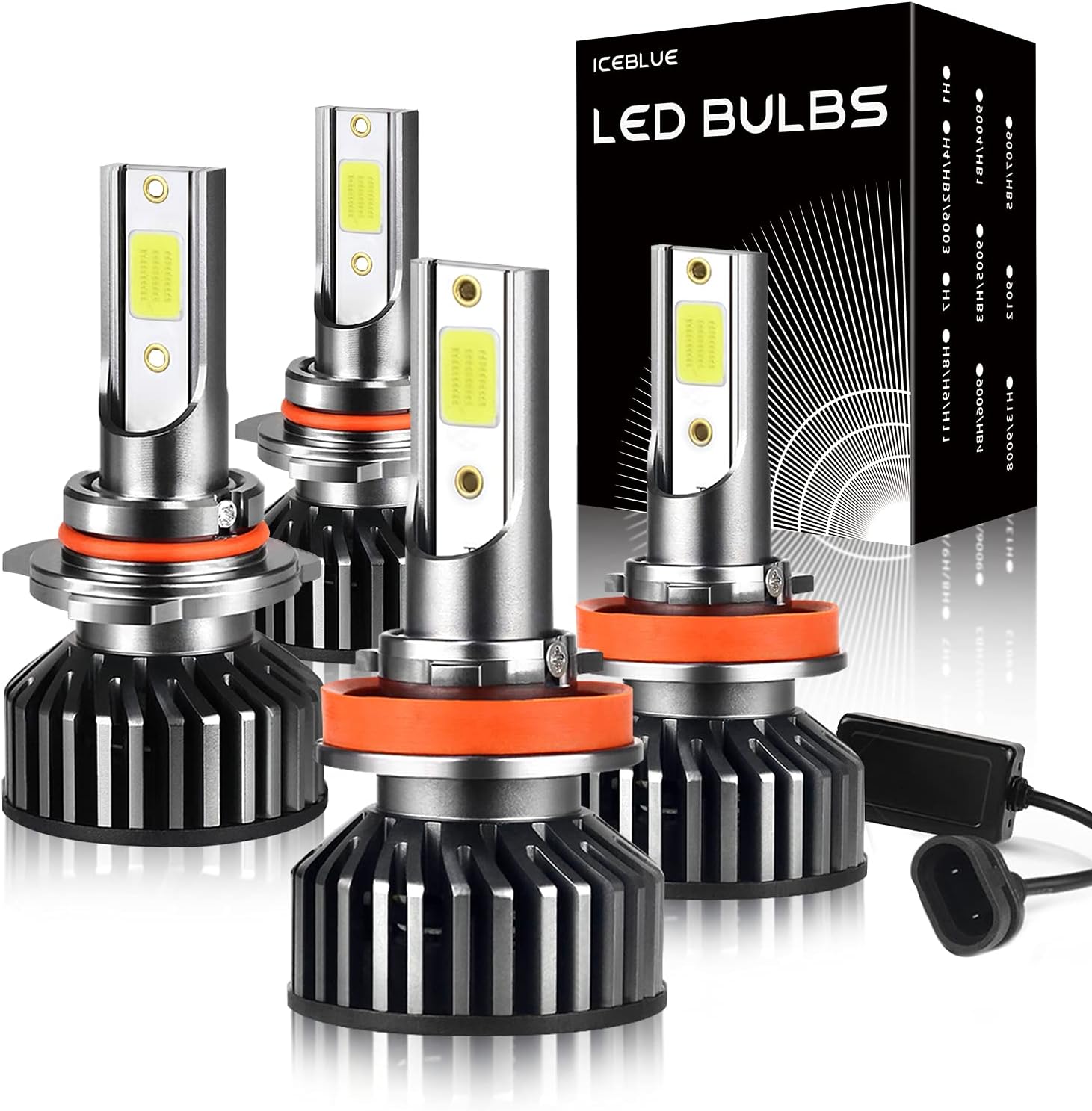 Fit For TOYOTA SIENNA (2011-2020) LED Headlight Bulbs,9005 High Beam and H11 Low Beam,Pack of 4,XENON bulbs are not suitable