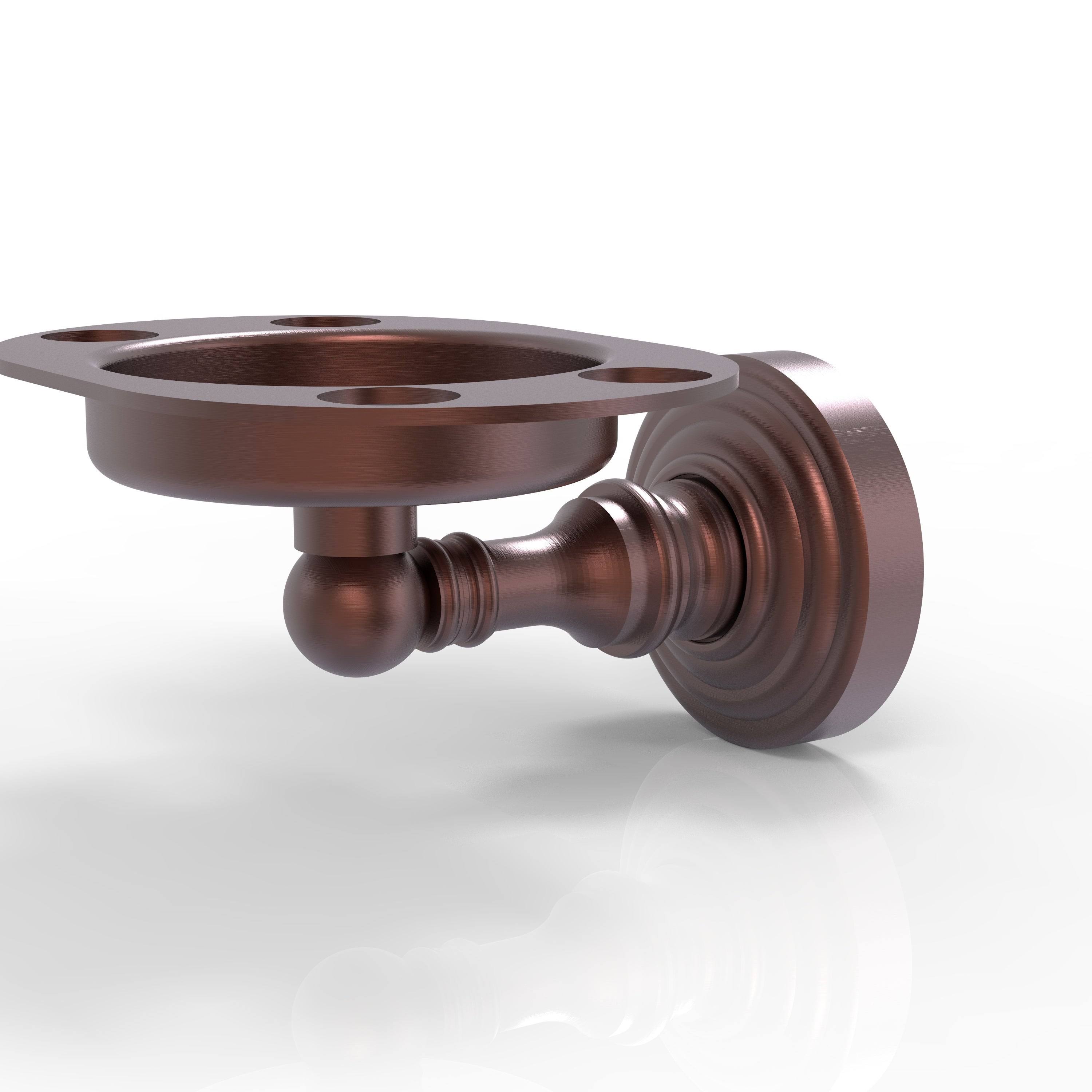 Allied Brass Waverly Place Collection Tumbler and Toothbrush Holder - Matte White