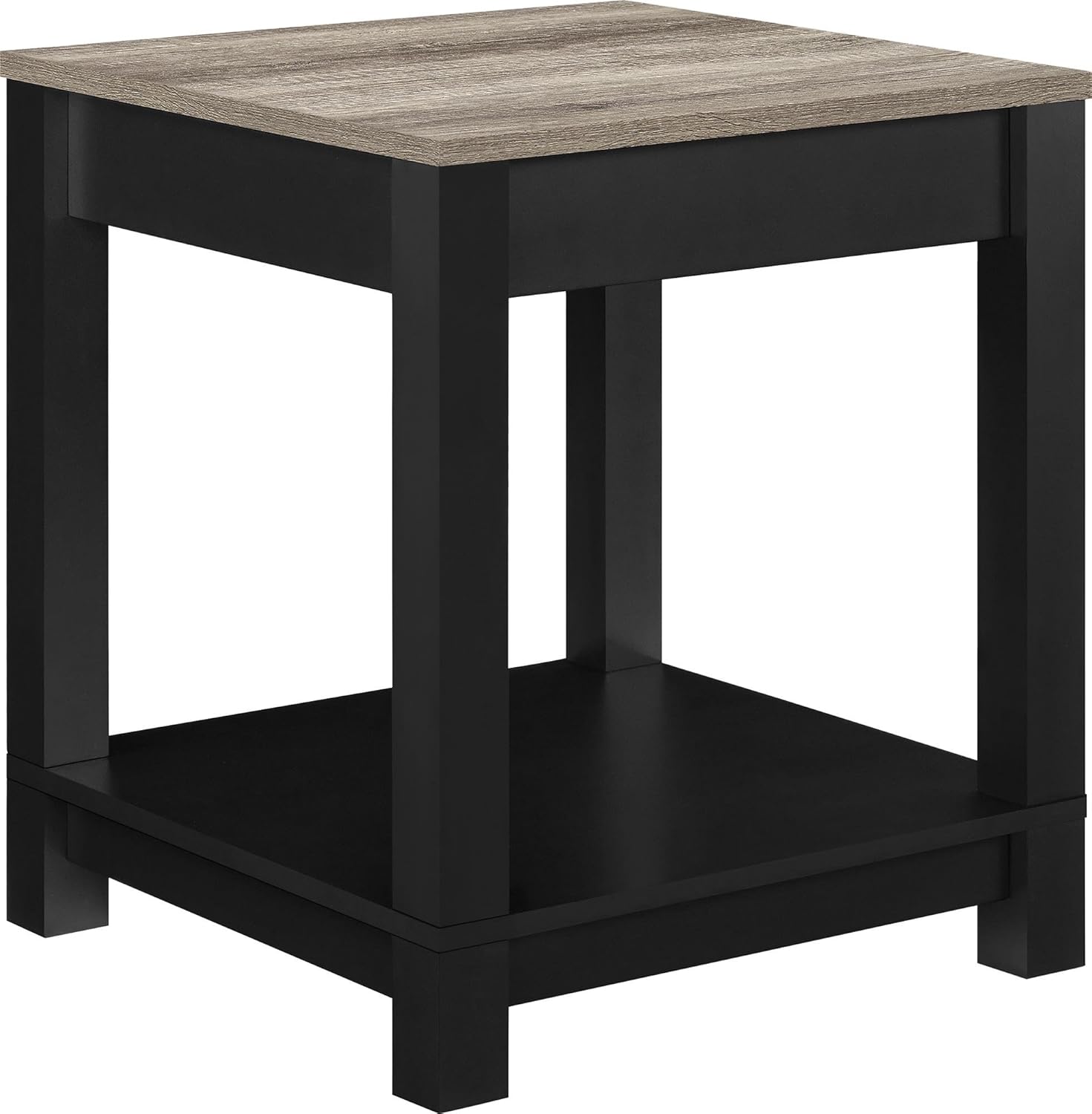Ameriwood Home Carver End Table, Black Pack of 2