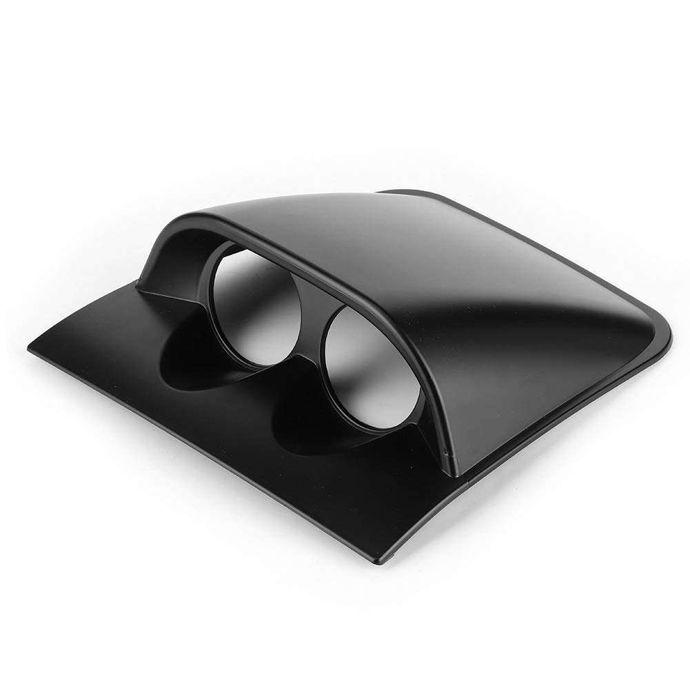 Center Dash Gauge pod, Acouto Dash Gauge Pod 2in Dual Hole Dash Gauge Pod Car Meter Mount Holder Dash Gauge Bracket Double Universal Auto Accessory(Carbon Fiber Style)