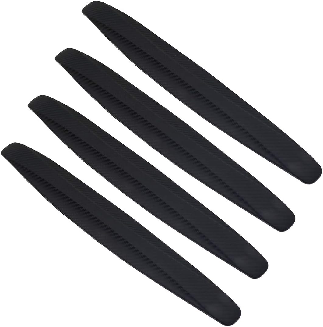 BokWin 4 Pack Universal Car Bumper Protector Rubber, Anti-Collision Car Front and Rear Corner Bumper Guard Lip Anti-Scratch Strips Sticker for Cars SUV Pickup Truck (Red)