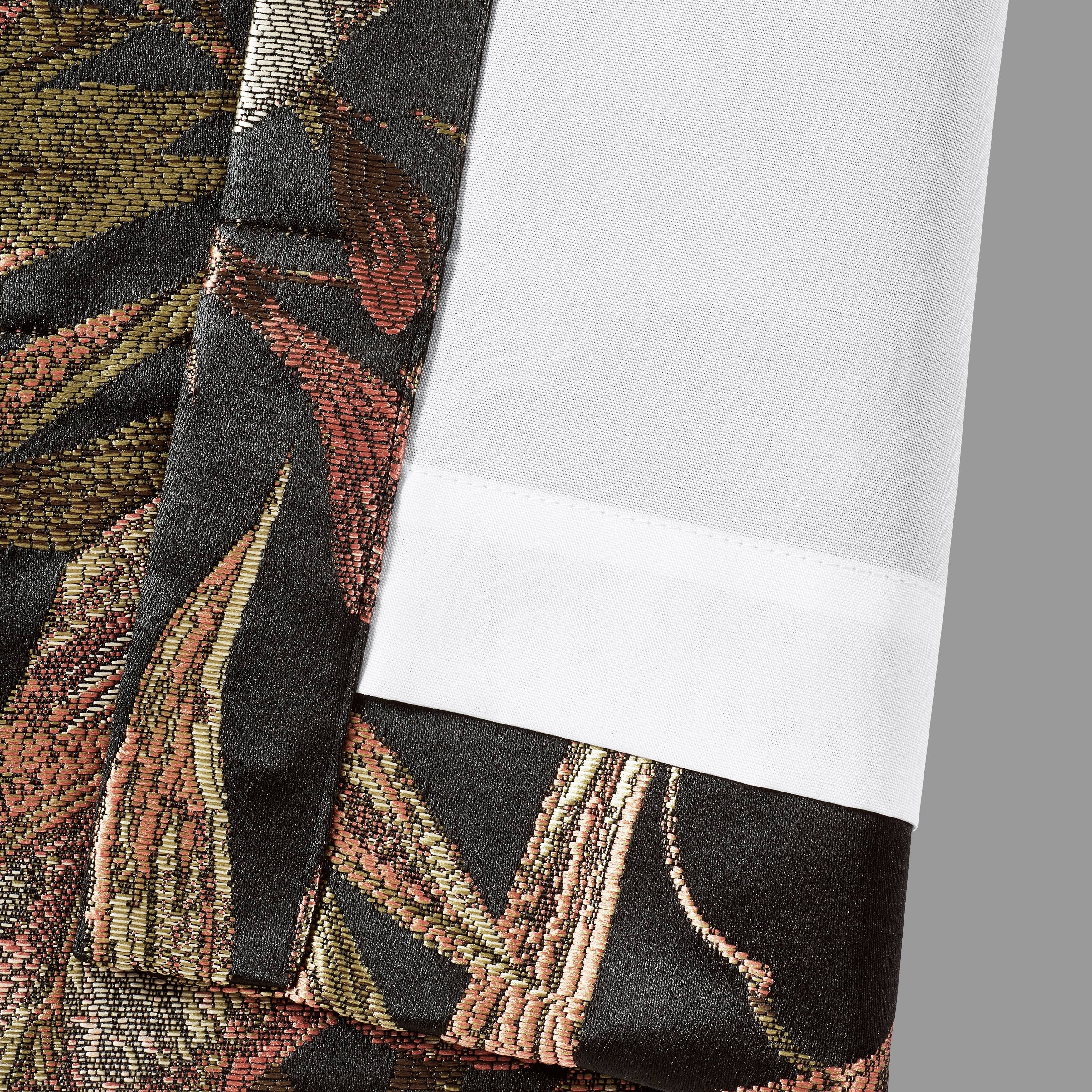 J Queen New York Black Martinique Black 84 inch Window Panel Pair